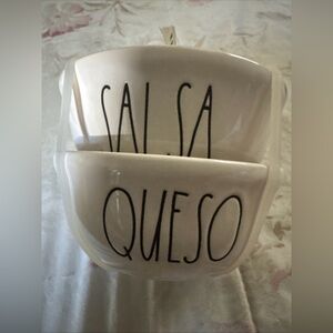 Rae Dunn White Salsa and Queso Bowls